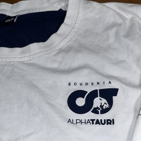 scuderia alphatauri shirt Navy White Men’s Tee Size XXL - Picture 4 of 11